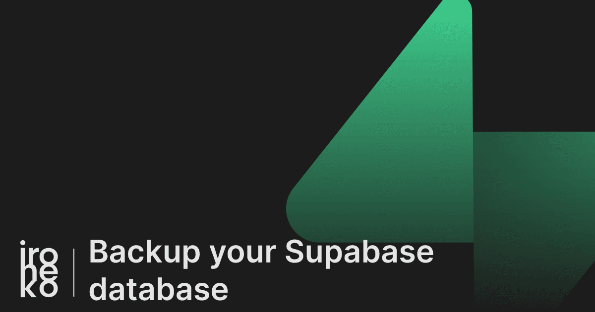 Creating a local backup of a Supabase database thumbnail